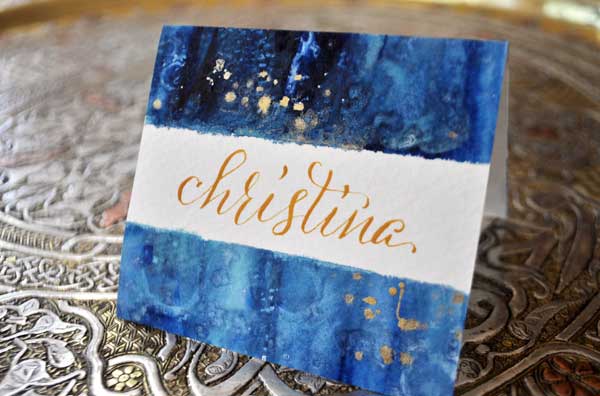 watercolor_placecards plurabelle calligraphy