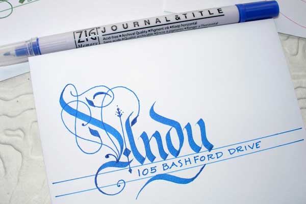zig_journal Jane Farr calligraphy