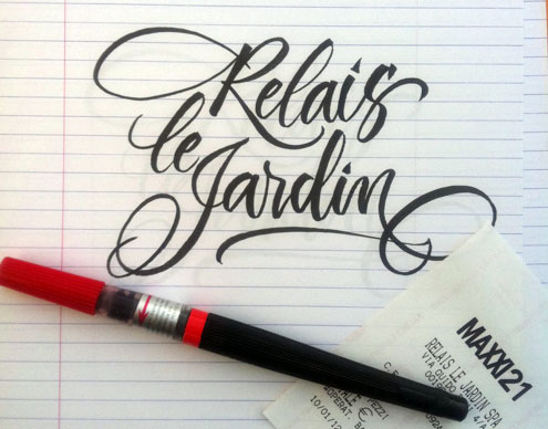 Barbara Calzolari Brushpen calligraphy